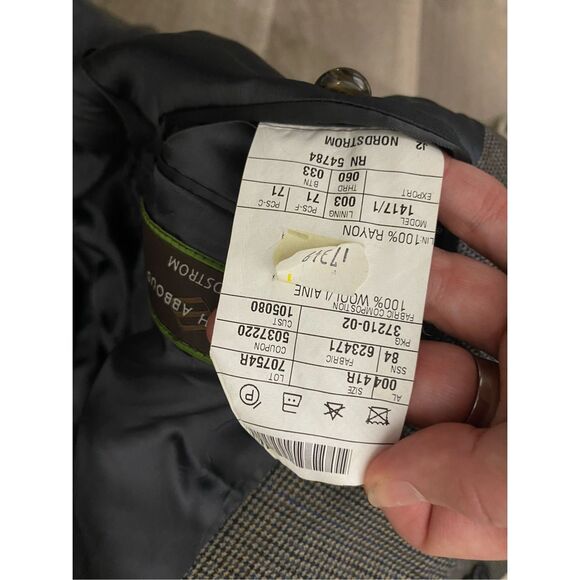 Joseph Abboud Nordstrom Brown Blue Tweed Sports Jacket, Blazer, Sz 41R, MP $300 - Picture 9 of 9